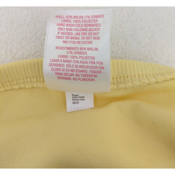 Juniors Plus Size Ribbed Cheeky Hipster Bikini Bottom Lightt Yellow 2X - Picture 6 of 8